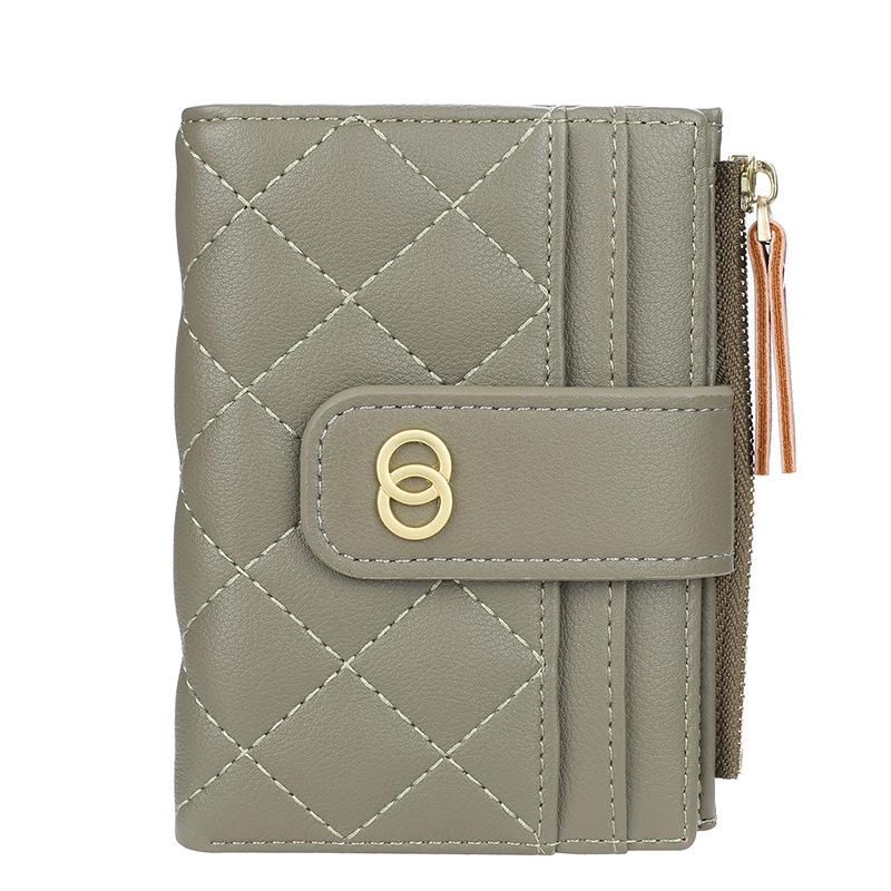 Женский кошелек Baellerry из искусственной кожи в корейском стиле, кошелек для монет на кнопке, вертикальный бумажник, многослотовый кошелек, короткий кошелек, держатель для карт на молнии