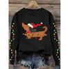 Christmas Women's Casual Tops Wide Sleeves Round Neck Long Sleeve Sweatshirt