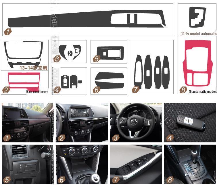 Mazda CX-5 Interior Stickers for 2013-2016 Console Decoration