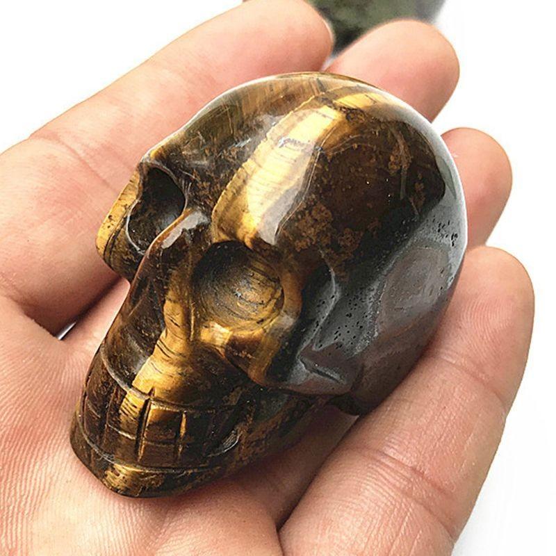 Quartz 5cm Natural Crystal Skull Carved Skull Reiki Healing Sculpture Decor