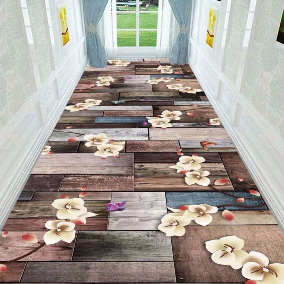 3D Corridor Long Carpet Living Room Decoration Home Aisle Non-Slip Floor Mats Modern Decor Rug