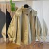 "2024 Women's Oversized British-Style Hooded Windbreaker Cloak for Spring and Autumn"