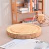 Bamboo Cheese Pizza Board with Fork Cutlery Set Dinner Plates Western Food Tray  Vegetable Fruit