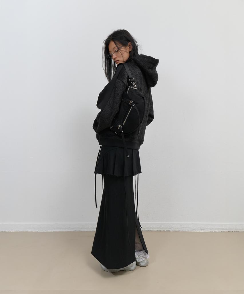 Ohos Layered Wool Skirt / Black