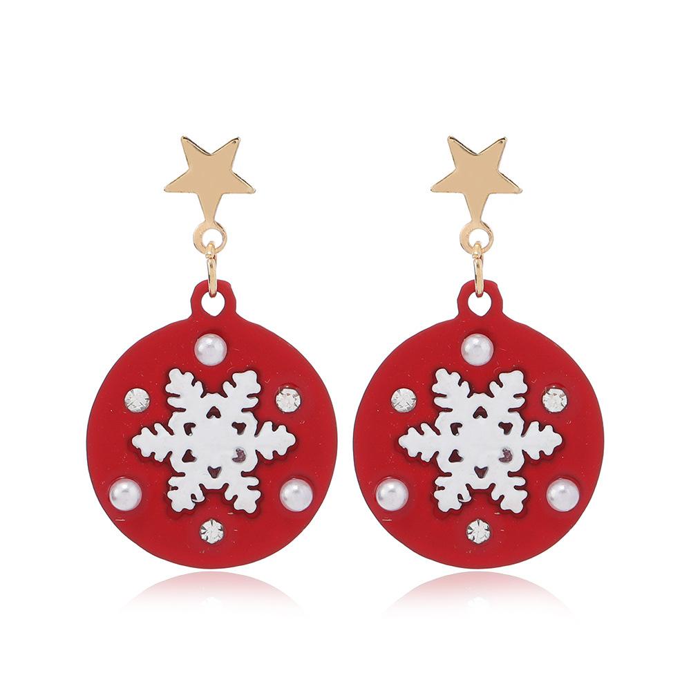 Мультяшные рождественские кукольные рождественские украшения, милые серьги-подвески в виде снеговиков, креативные рождественские серьги