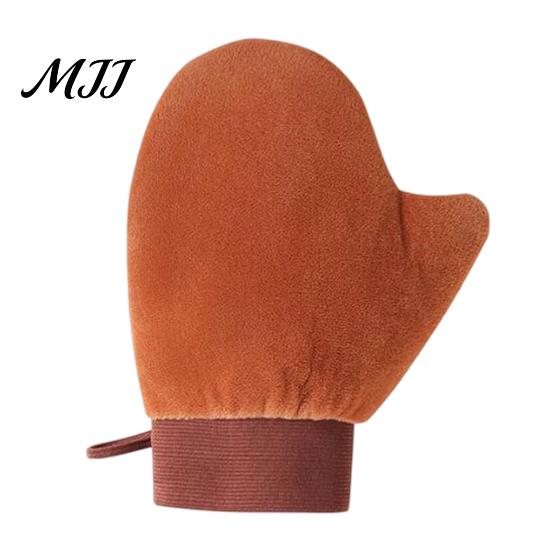 Микрофибровая перчатка для загара, flocked self-mitt, перчатка-аппликатор для автозагара без разводов, инструмент для ухода за телом с большим пальцем, перчатка для равномерного искусственного загара, эластичная
