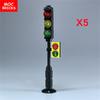 MOC Bricks Road Sign 1X2 1X4 2X2 Traffic Light City Street Crosswalk Railway Toys Educational Building Blocks Dolls Kids Gifts