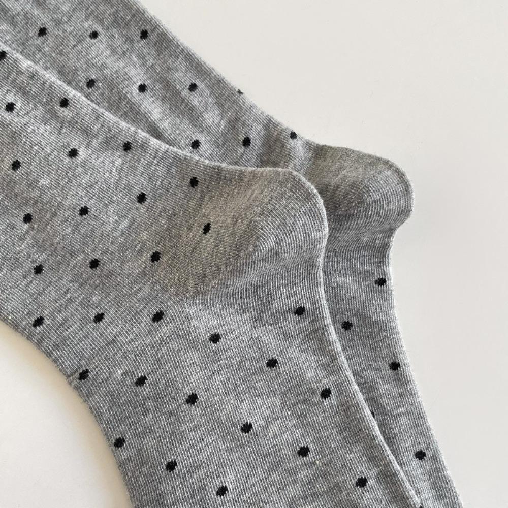 Thin Polka Dot Socks Curled-edge Women's Socks Comfortable Mid-Tube Socks  Summer