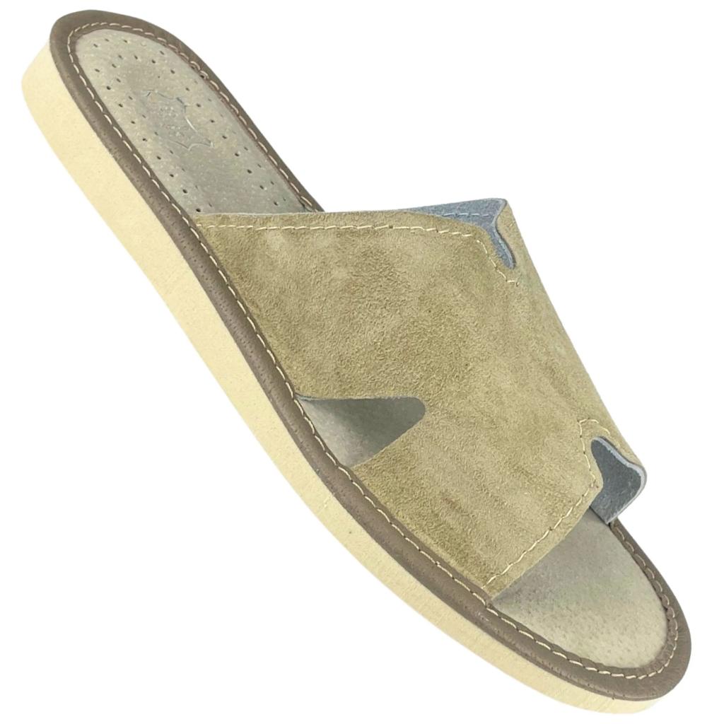 Women's open-toe slippers, high-quality suede 41