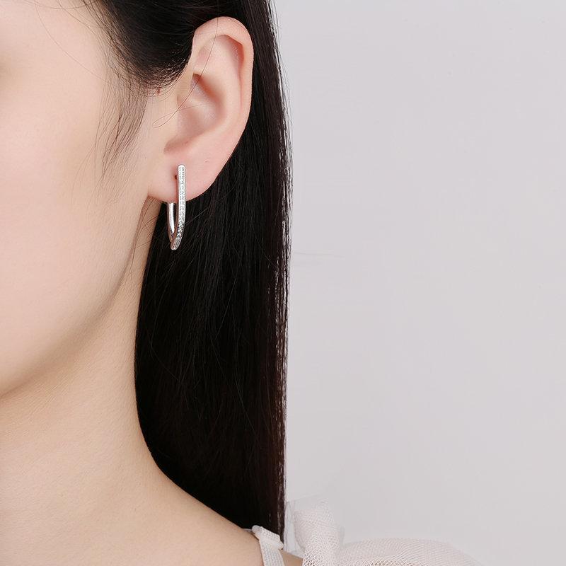 Серьги из стерлингового серебра 925 пробы, золото 18 карат, женские свадебные серьги с блестящими кристаллами, роскошные ювелирные изделия с бриллиантами, подарки