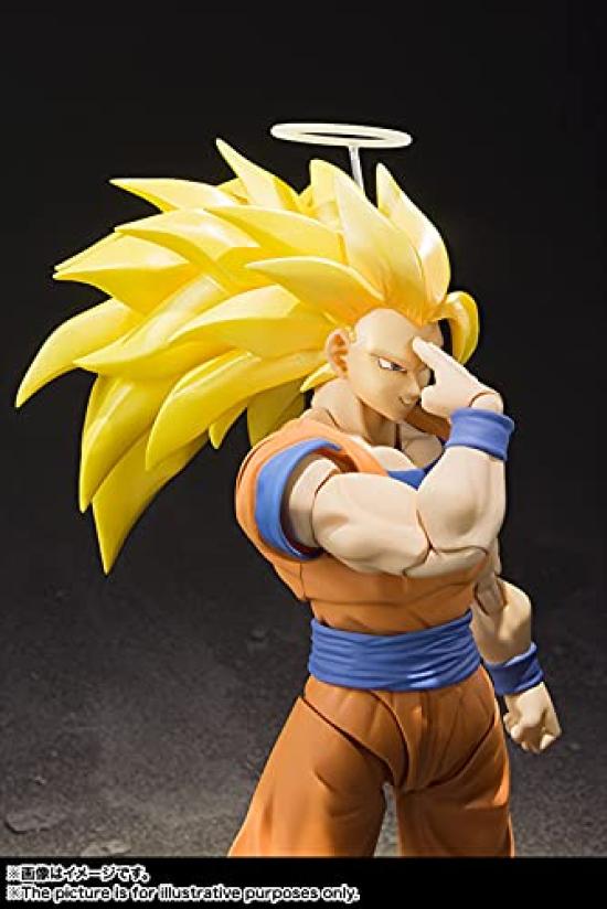 S.H.Figuarts Супер Сайян 3 Сон Гоку, примерно 155 мм, окрашенная экшн-фигурка из ПВХ и АБС