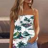 Летние топы-трубы для женщин, милая сексуальная футболка без рукавов с открытыми плечами и цветочным принтом