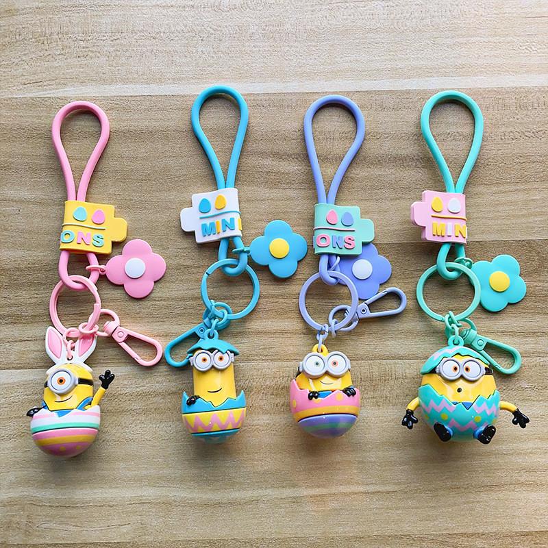 Adorable Minion Cartoon Car Keychain Backpack Charm Cute Gift Wholesale
