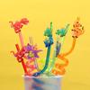 Drinking Decor Party Supplies Straws-Plastic Dino Theme Cartoon Pattern Dinosaur Reusable Straws