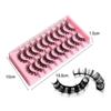Fake Lashes Super Volume Extensions 3D Mink Hair False Eyelashes Russian Volume DD Curl Lashes