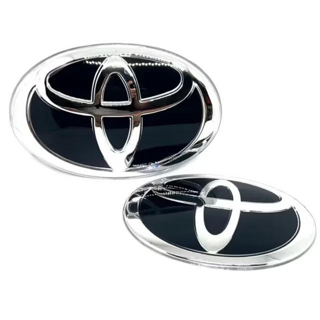 Car Logo Emblem for Toyota Corolla Camry RAV4 Hilux CHR Highlander Yaris Vios Alphard Prado Reiz Wish, Front Grill and Hood 3D QRSNV1