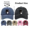 Embroidery Cat Baseball Cap Cool Cat Adjustable Feral Trucker Hat Lightweight Breathable Duck Tongue Hat Unisex Styles
