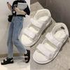 Luxury Designers Fashion Leather Women Platform Sandals White Chunky Sports Wedge Shoes For Woman Summer Students Shoes Large