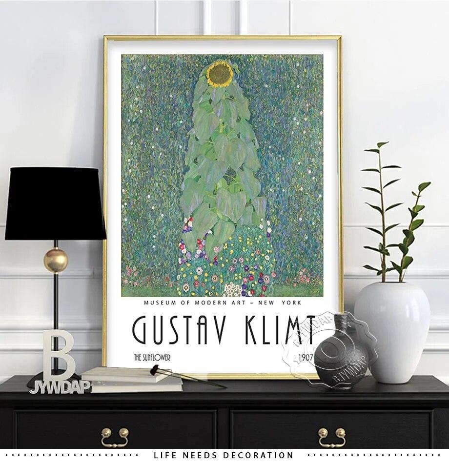 Принт Густава Климта, Художественный декор, Поцелуй Густава Климта, Современное искусство, Идея подарка, Настенная печать плакатов, Плакат выставочного музея, Без рамки