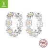 Fresh Little Daisy Ear Buckle S925 Sterling Silver Flower Sunshine Charm Earrings Earrings