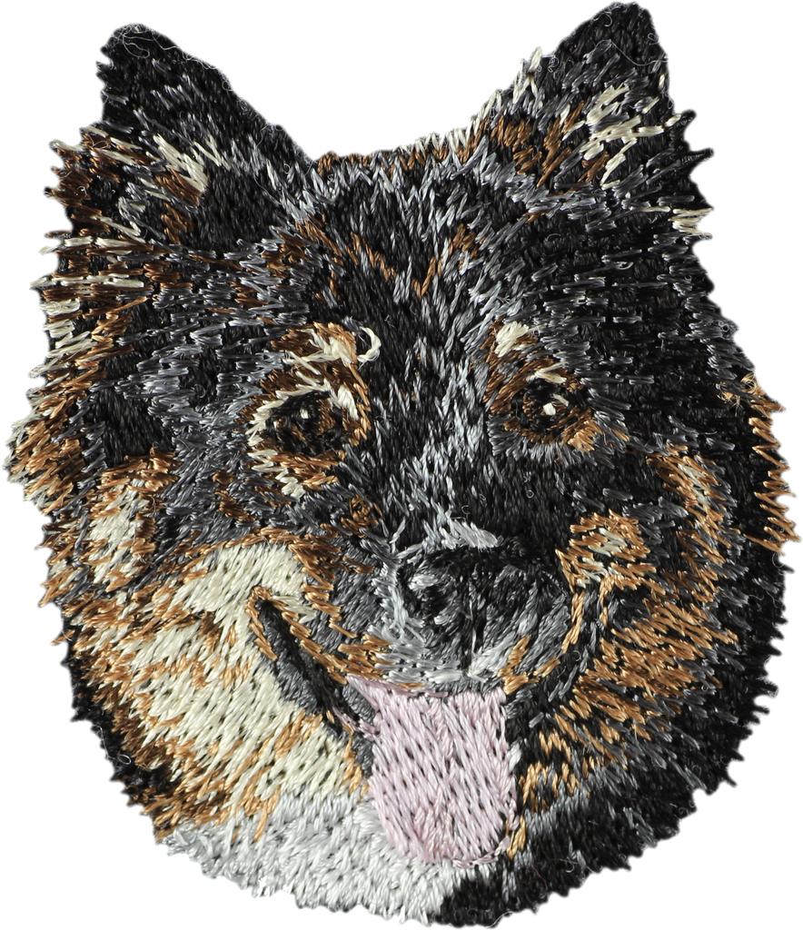 Fiński Lapphund, Finnish Lapphund - Naszywka W Kształcie Psa, Haftowana Łatka, Unikatowa Ozdoba Do Plecaka Marki Art-Dog