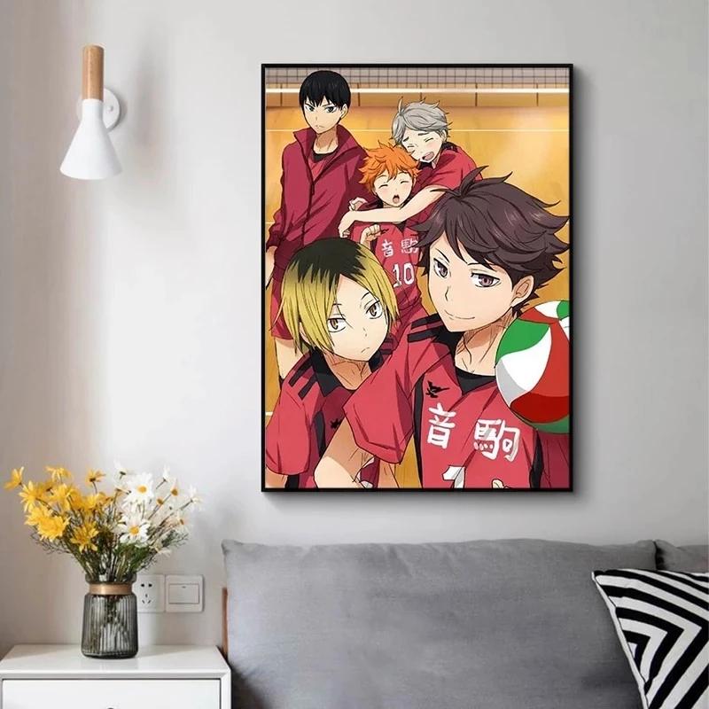 Haikyuu, японский стиль, холст, картина, волейбол, мальчик, аниме, постеры и принты, настенные художественные картинки для декора детской комнаты, Cuadros