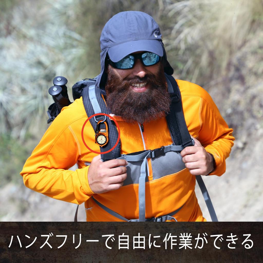 Карманные часы Dakota с карабином Водонепроницаемые светодиодные фонари для кемпинга, скалолазания, путешествий