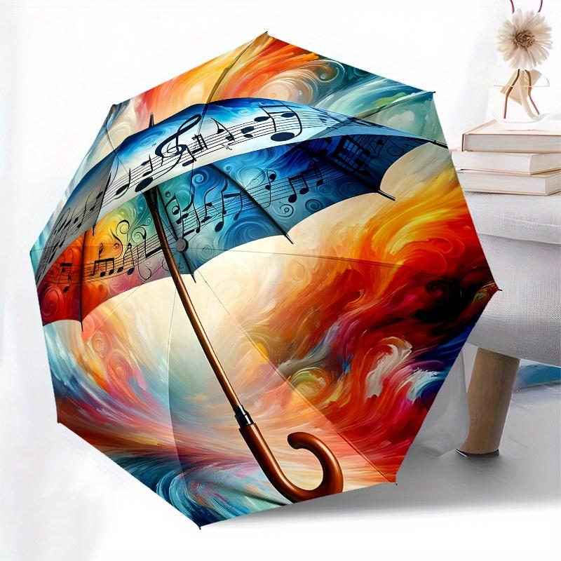 Umbrella, Music-themed, Eight-ribbed, Self-folding Umbrella Is Suitable for Everyday Outdoor Use0813173