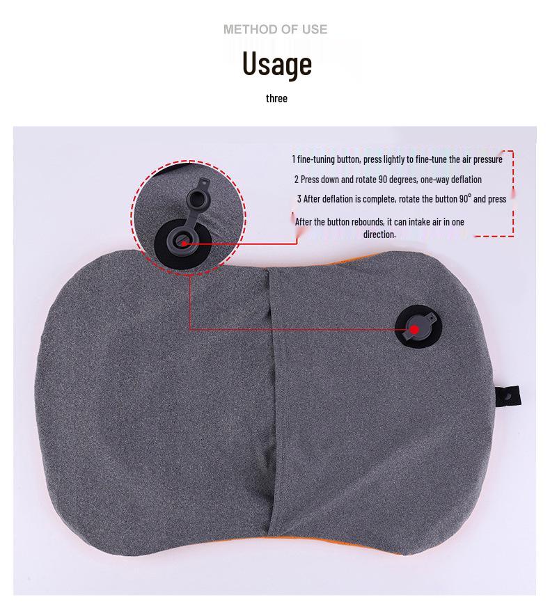 Компактная надувная подушка для поддержки шеи и поясницы для путешествий, офиса и дома