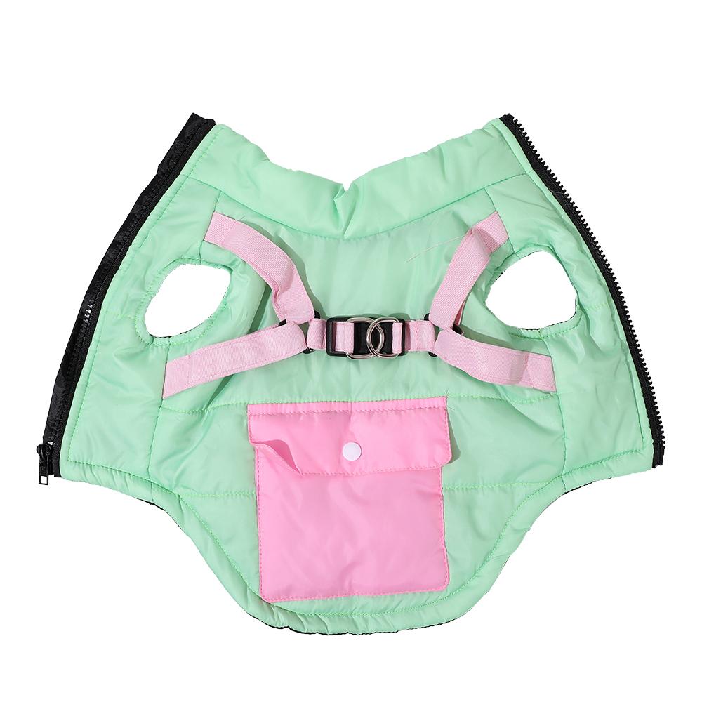 Pet Cat Solid Jacket Warm Windproof Autumn Winter With Harness For Small Cats Dogs Kitten Vest Puppy Coats Kitty Outfits Clothes