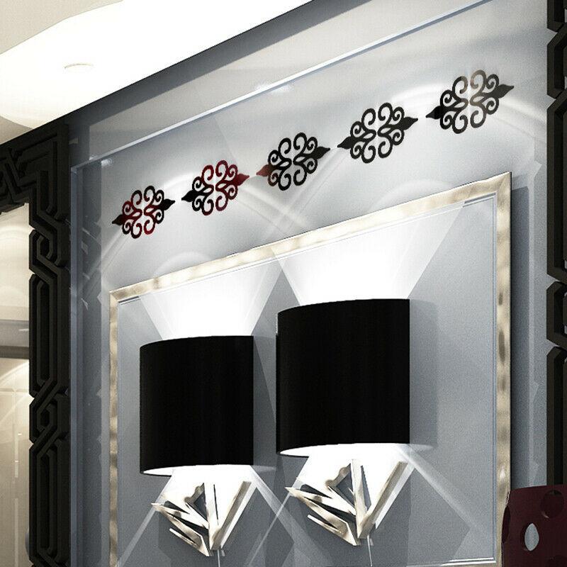 1PCS Black Mirror Wall Decal Sticker Sticker Painting Living Room, Bedroom, Sofa, TV Background Wall Decoration Decal Sticker