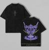 Футболка Evangelion Unit-13 Мужская EVA 01 Винтажная Кислотная Стирка Оверсайз Меха Уличная Одежда Оверсайз Ретро Японское Аниме Хлопок Графические Футболки