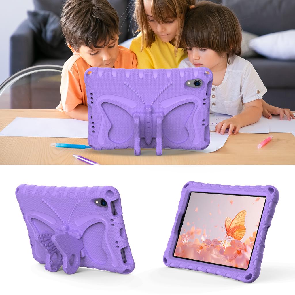 Cute Kids Case for IPad Mini 7 A17 Pro 8.3 Mini6 IPad Mini 5/4/3/2/1 (7.9") LightWeight Shockproof with Butterfly Stand Cover