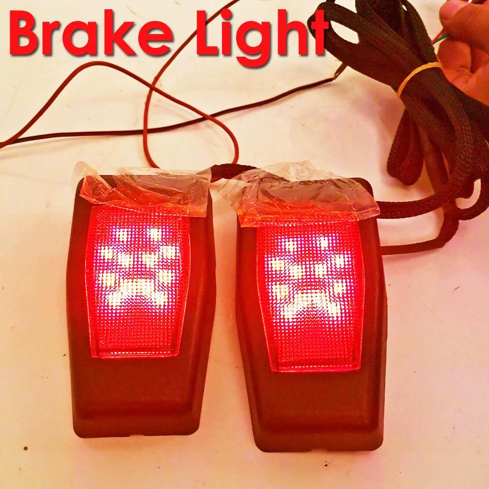 LED Tailgate Hinge Cover Lights Rear Window Glass Tail Light Backup Reverse Brake Lamp For Jeep Wrangler JK JL 2007-2023