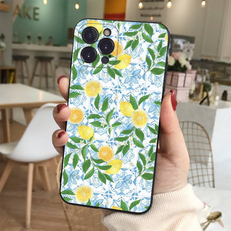 Средиземноморский Лимон Чехол для Телефона Для iPhone 14 11 12 13 Mini Pro XS Max Чехол 6 7 8 Plus X XR SE 2020 Funda Оболочка