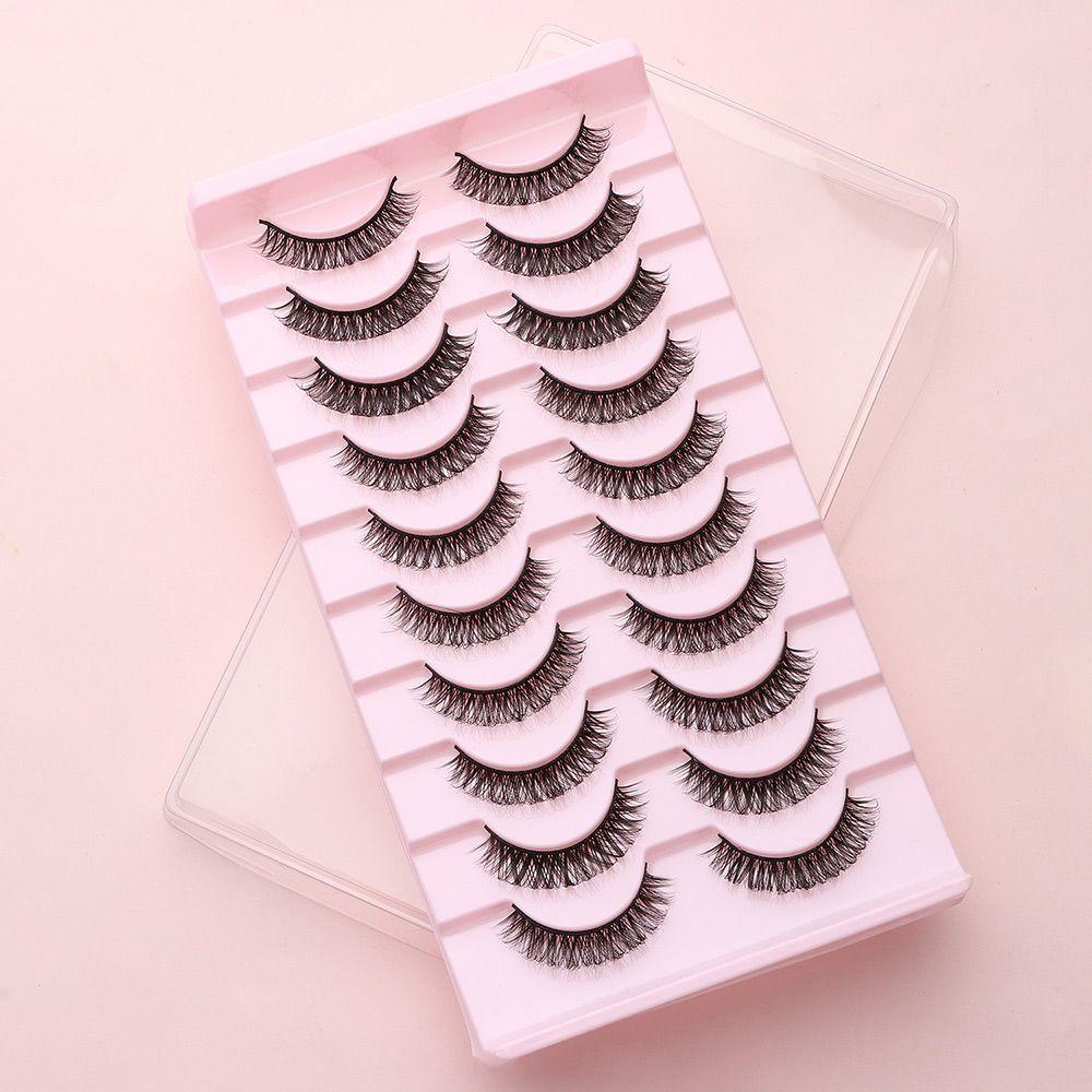 10 пар накладных ресниц 10-23 мм Ресницы многоразовые накладные ресницы DD изгиб русский изгиб ресницы 3D норка