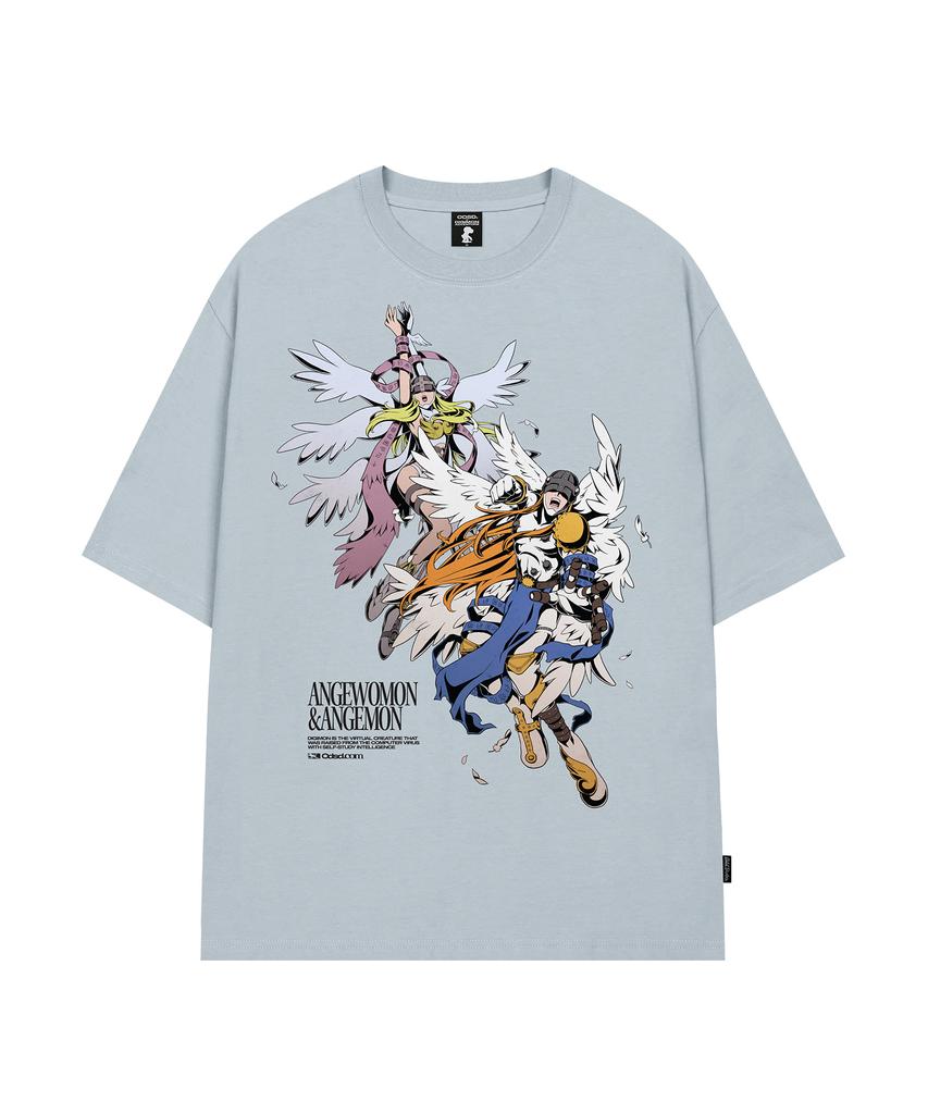 ODDSTUDIO [Digimon Adventure] Angemon & Angewomon Overfit T-Shirt - 3 Colors
