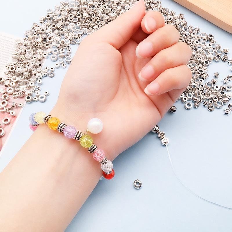 30 шт./лот тибетский античный серебряный цвет полые металлические бусины-разделители для изготовления ювелирных изделий Diy браслет Nekclace