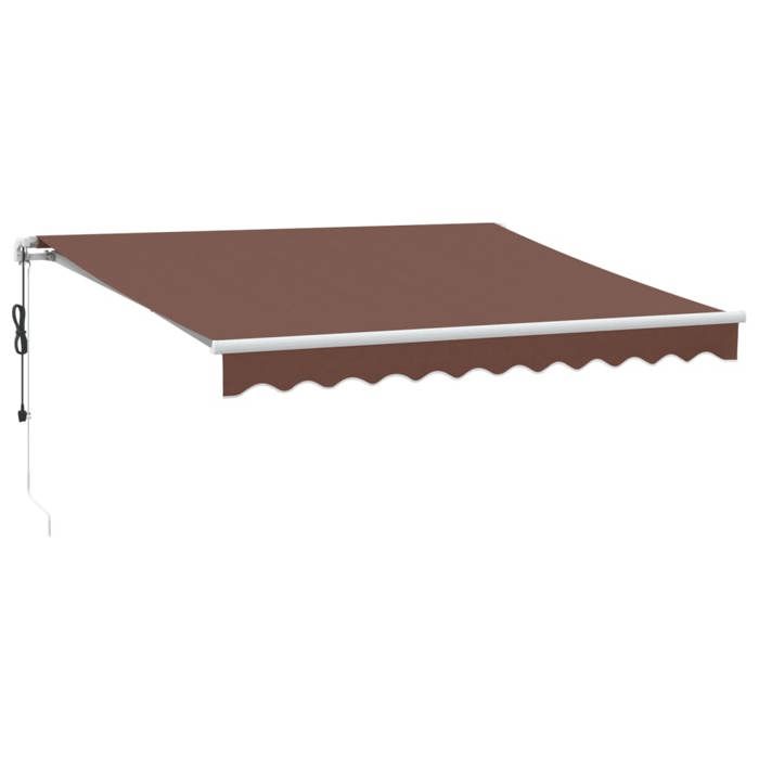 VidaXL Automatic Retractable Awning Brown 300x250 Cm 3215375