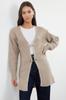 Женский модный стильный кардиган в хиджабе, бежевый аксессуар, детальный вязаный трикотаж Салоники, кардиган