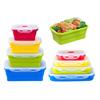 Силиконовый складной складной контейнер для обеда Bento Box, контейнер для хранения еды, салата