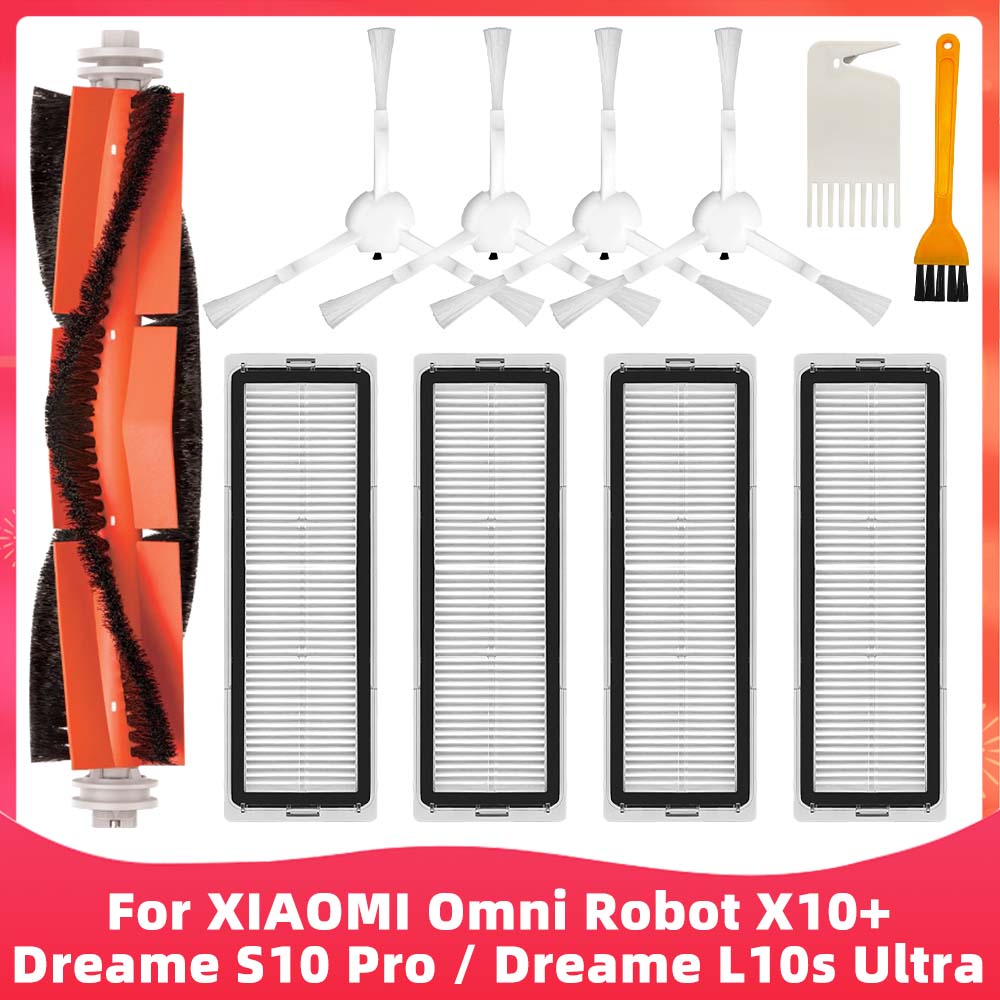 Подходит для ( Xiaomi Mijia Omni Robot X10+ / Dreame S10 Pro / Dreame L10s Ultra SE ) Щетка Фильтр Швабра Пылесборник Аксессуар