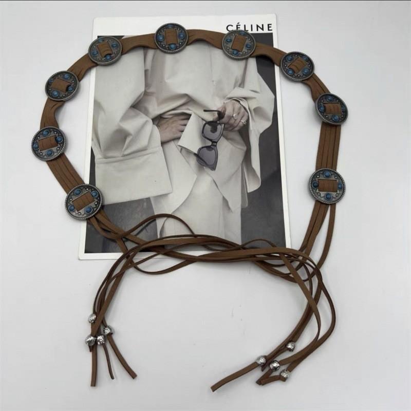 Fashion-forward Bohemian Waist Belt For Women Featuring Trendy Gemstone Variants