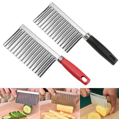 2 шт. Нержавеющая сталь Картофелерезка Измельчитель Овощи Фрукты Фигурный Гофрированный Слайсер Ингредиент для Яичного Салата Резак Кухонный Гаджет