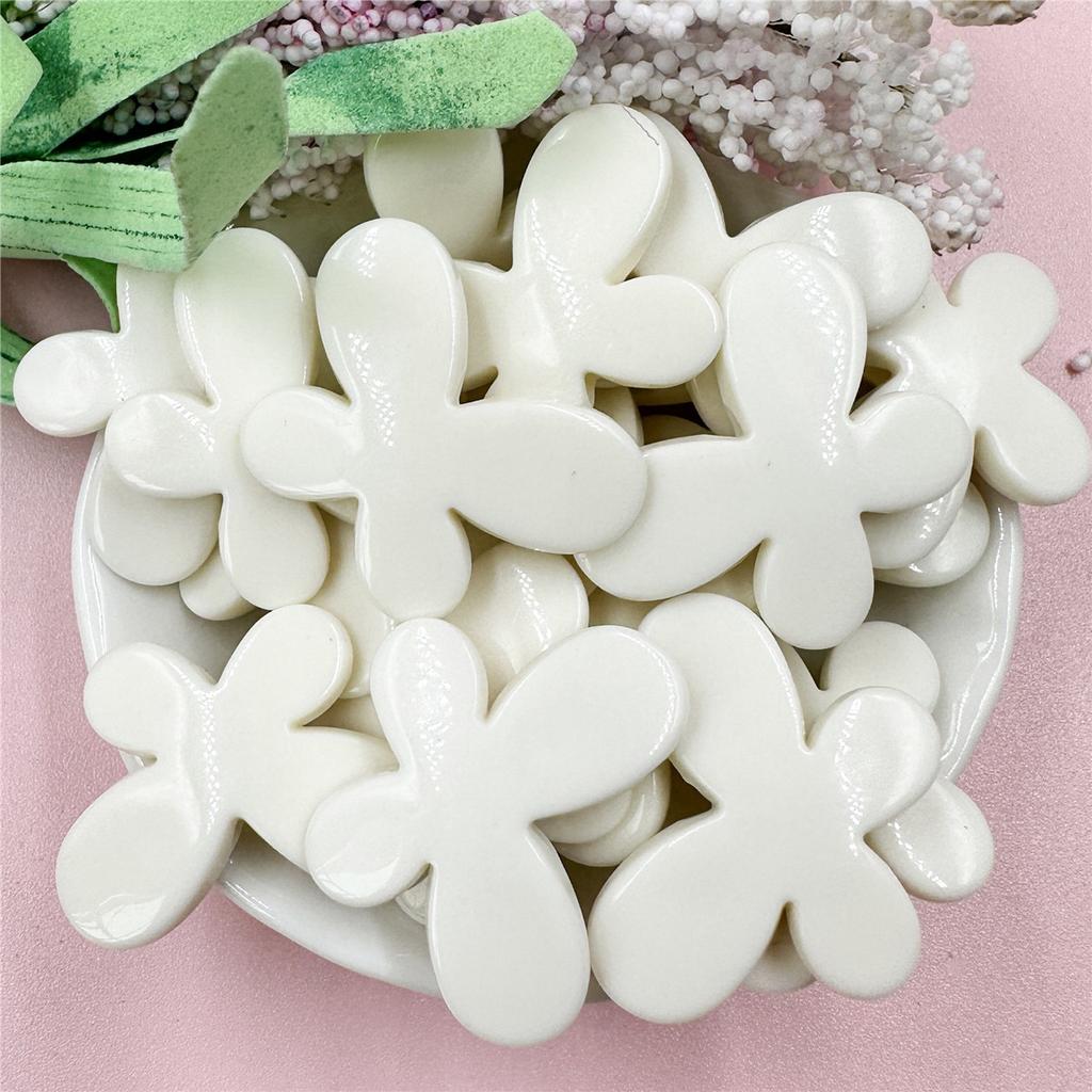 Высококачественные акриловые серьги-бусины для самостоятельного изготовления, аксессуары для телефонной цепочки, 20 шт., бусины ручной работы, кремовые бусины-бабочки, макароны 21,5 x 29,2 мм