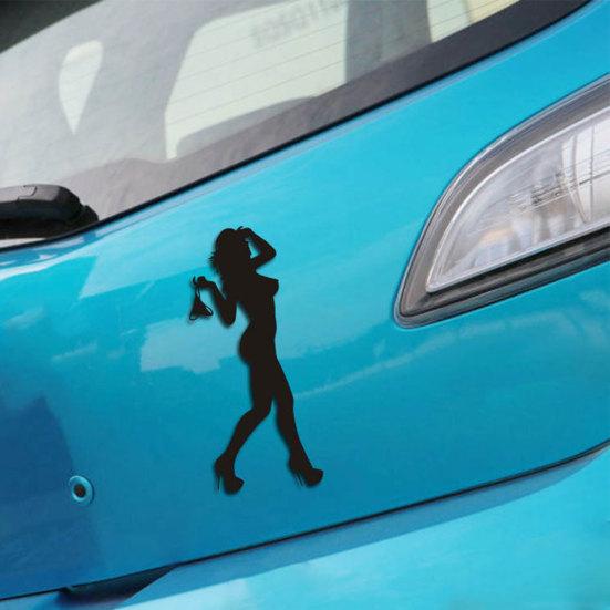 Авто Мотоцикл Забавно в Бикини Сексуальная Женщина Настенный Декор Наклейки Наклейка