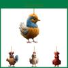 Восхитительная акриловая рождественская елка-курица, украшение для интерьера автомобиля и дома