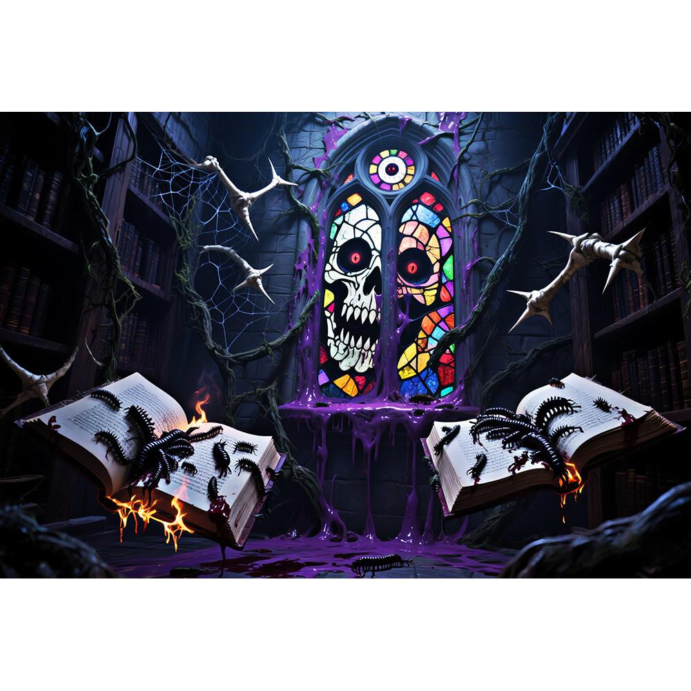 Horror Haunted House Tapestry Photography Background Halloween Vampire Scary Ghost Photo Studio Portrait Decor Backdrop