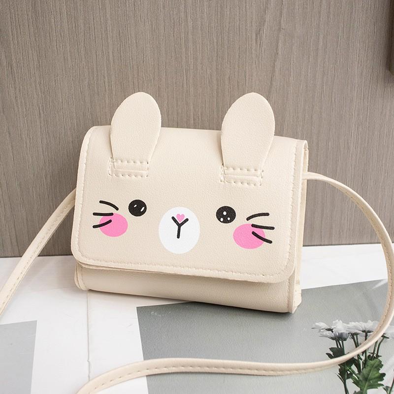 Mini Cartoon Rabbit Coin Purse Crossbody Bag for Children - 2025 Cute & Fashionable Design for Little Girls