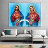 Плакат с изображением Иисуса и принты, христианская картина на холсте, настенные художественные картины для гостиной, спальни, украшения дома, подарки